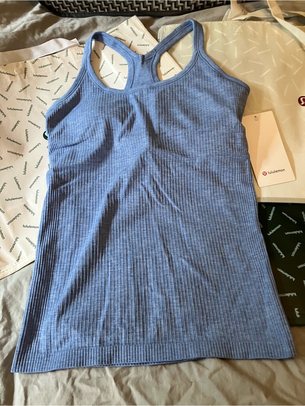 NWT Lululemon Ebb To Street Tank, Sz 8, PREP BLUE